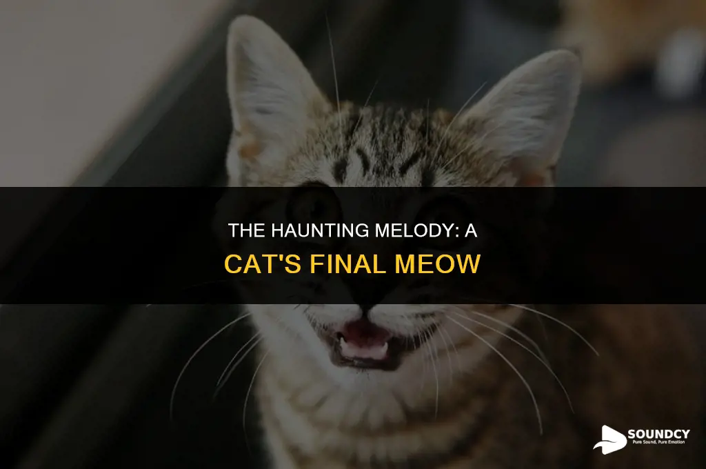 what does a cats meow sound like when dying