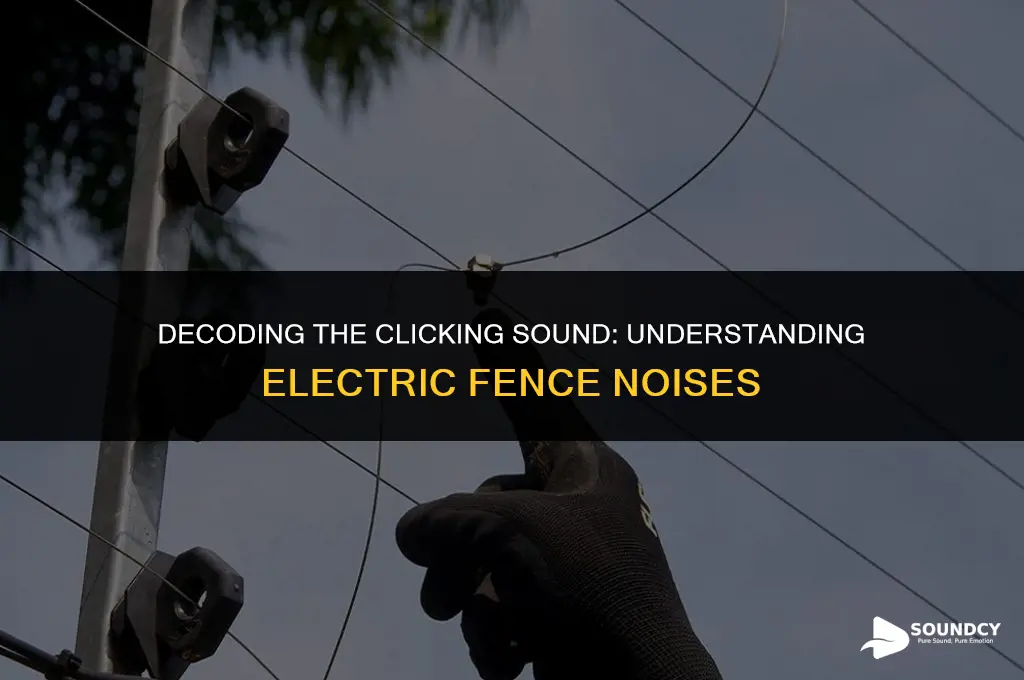 what does a clicking sound meen on electric fence