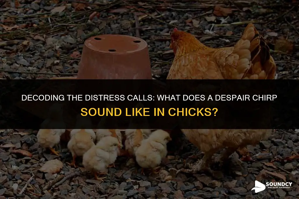 what does a despair chirp sound like in chicks