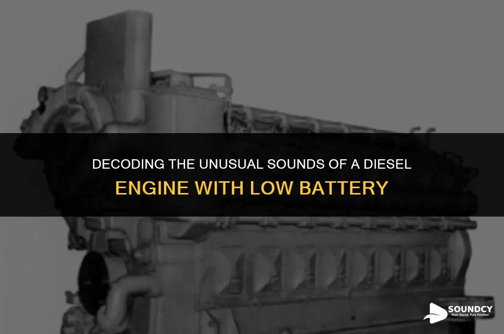 what does a diesel with low battery sound like