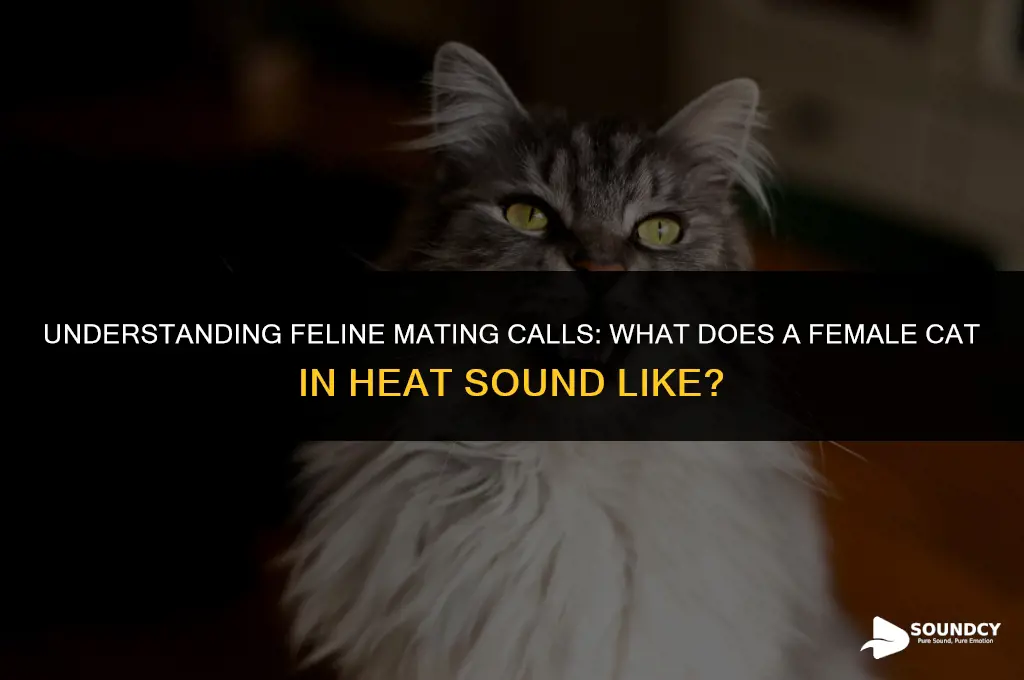what does a female cat in heat sound like