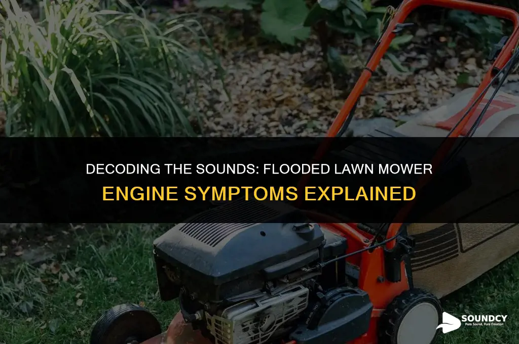 what does a flooded lawn mower engine sound like