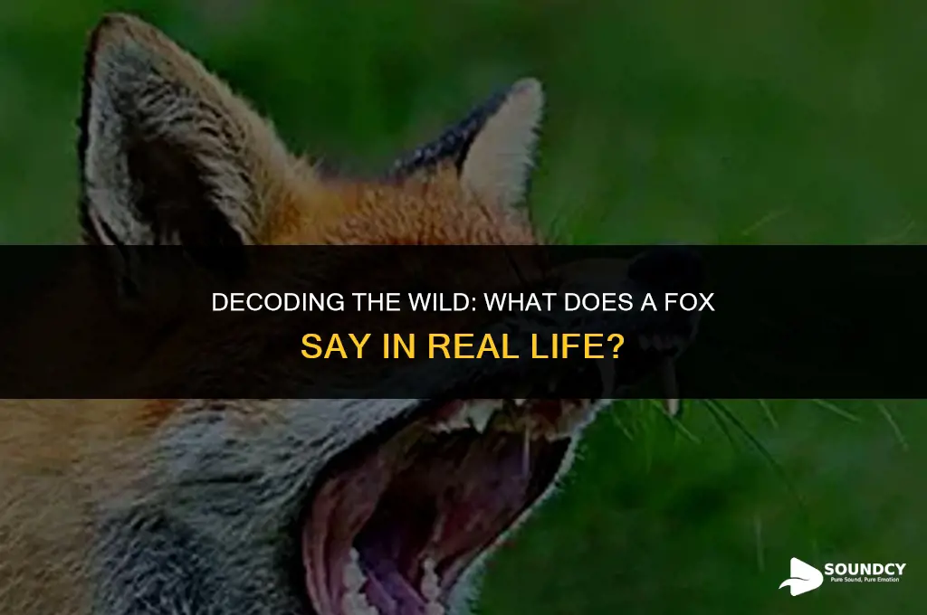 what does a fox say in real life sound