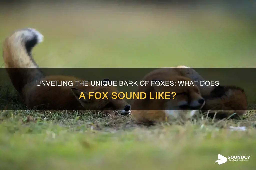 what does a fox sound like when it barks