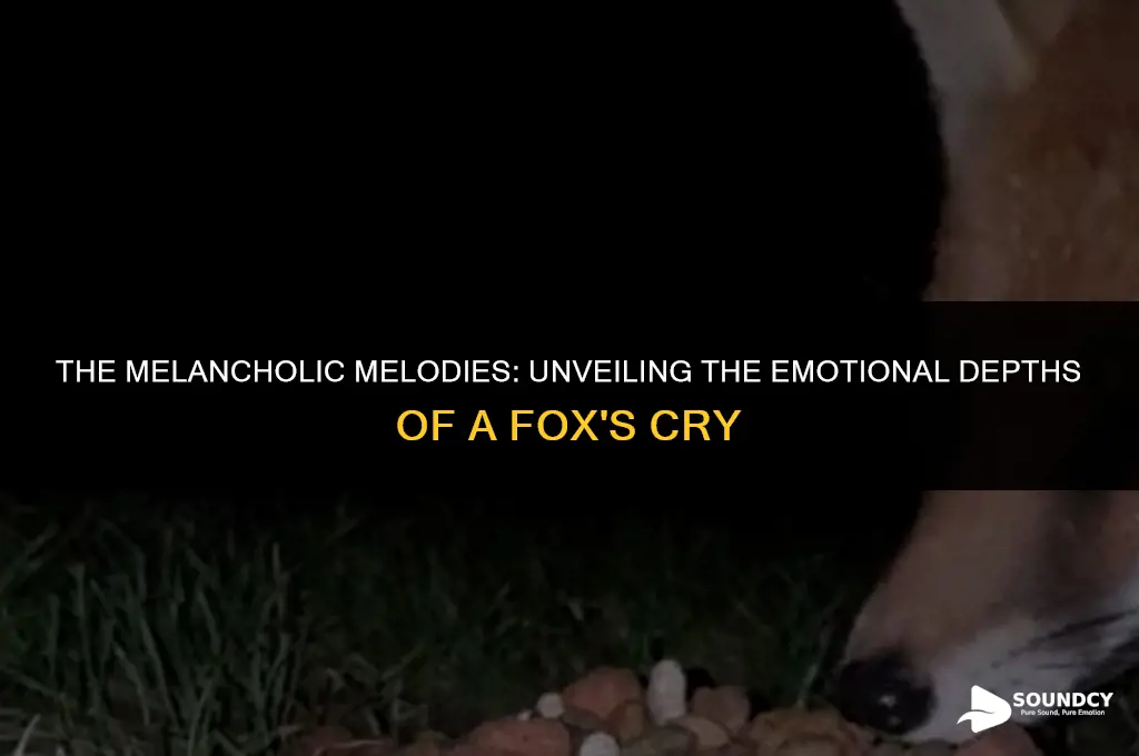 what does a fox sound like when it cries