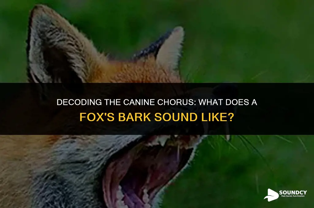 what does a fox sound like when they bark