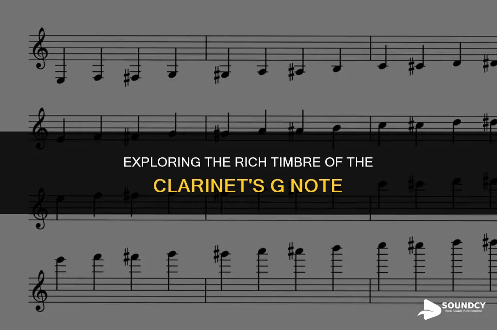 what does a g sound like on a clarinet