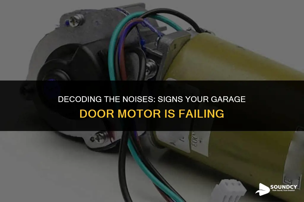what does a garage door motor failure sound like