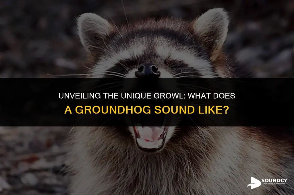 what does a groundhog sound like when it growls