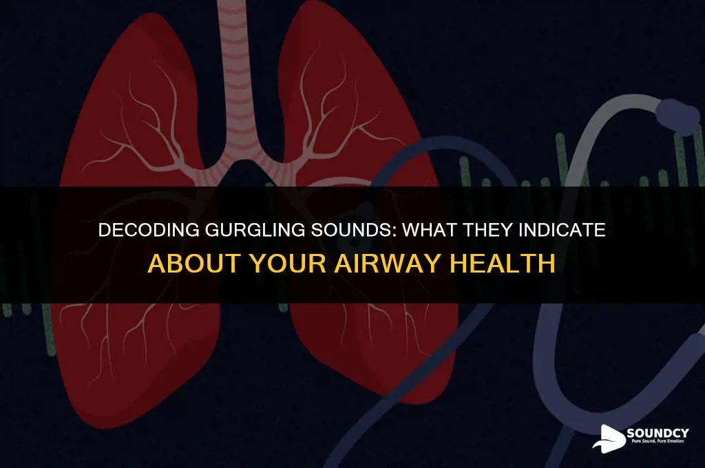 what does a gurgling sound in the airway suggest