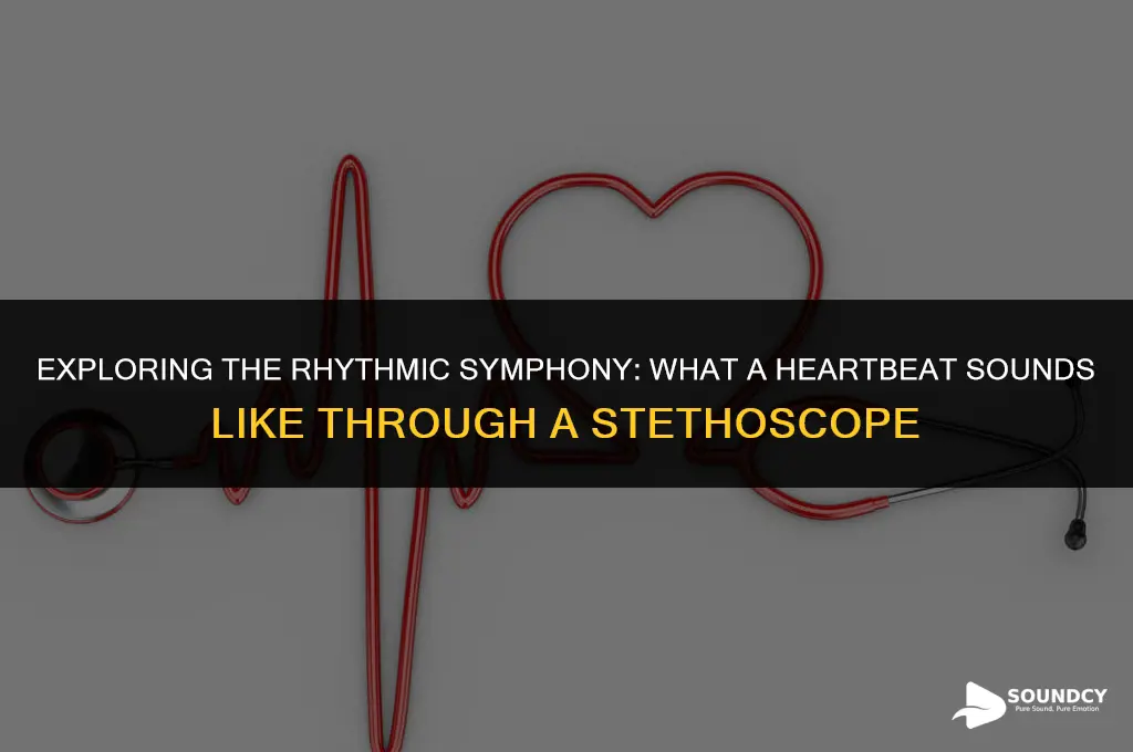 what does a heartbeat sound like through a stethoscope