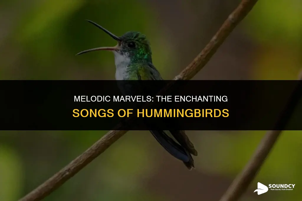 what does a hummingbird sound like when it sings