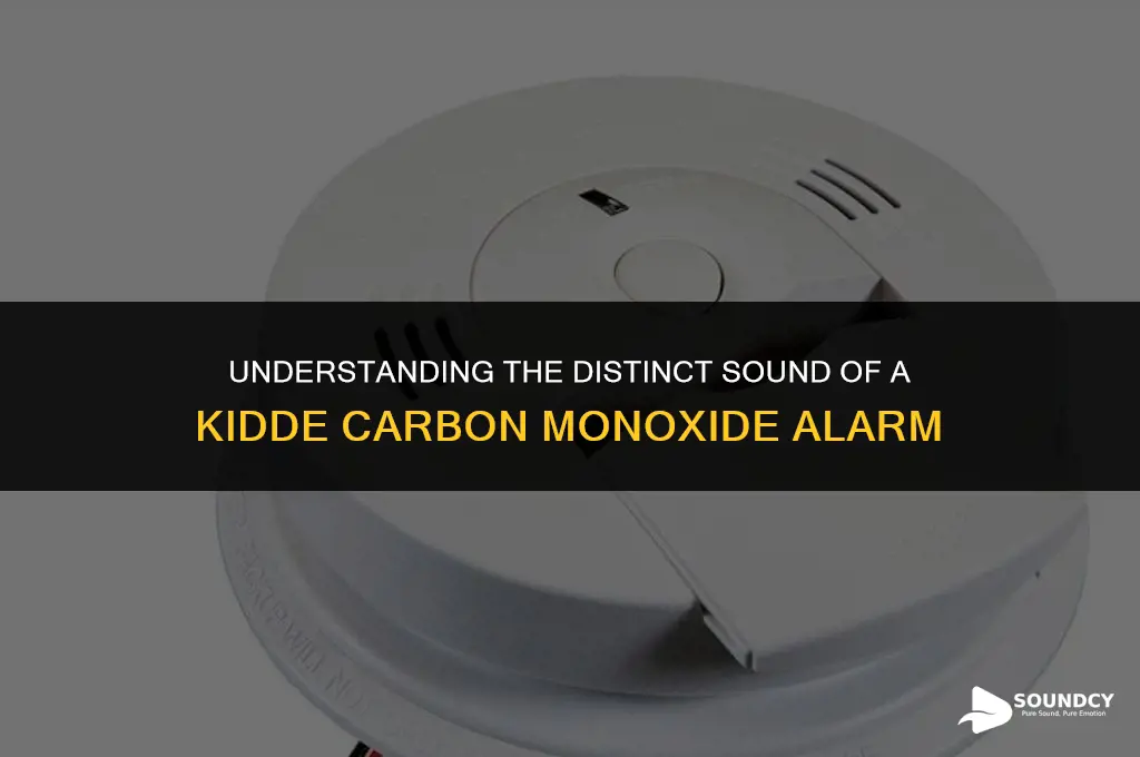what does a kidde carbon monoxide alarm sound like