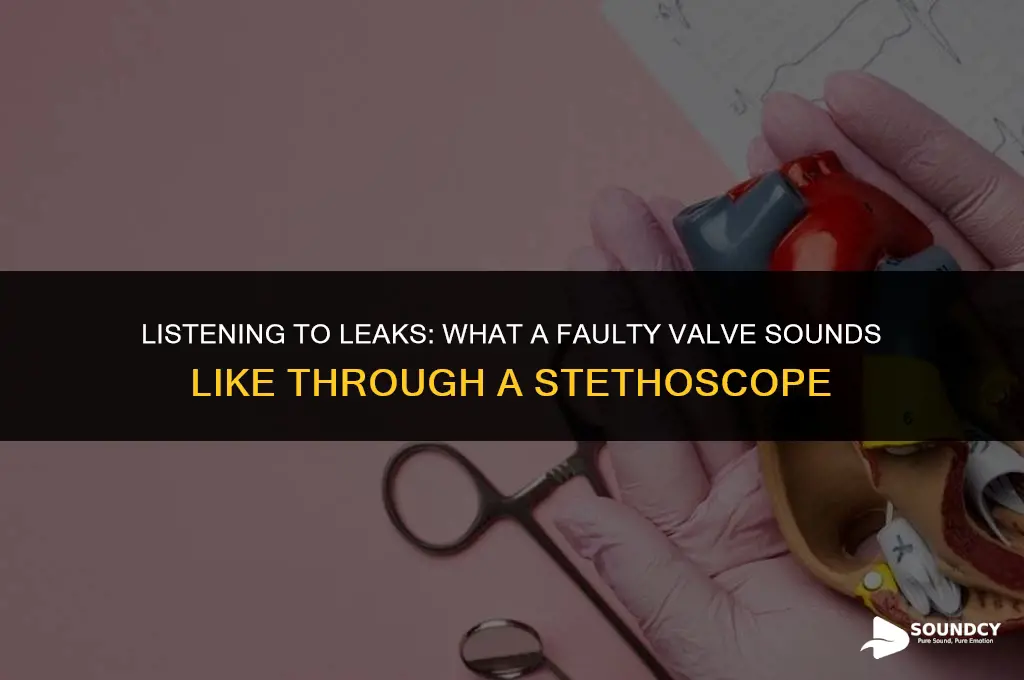 what does a leaking valve sound like in stethoscope