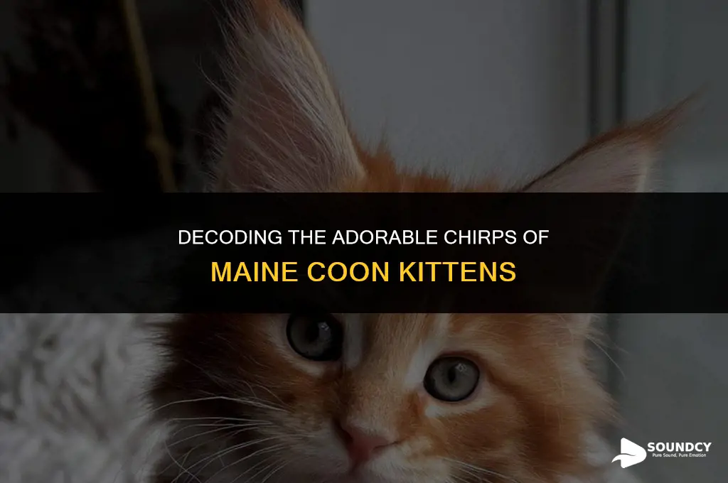 what does a maine coon kittens chirp sound like