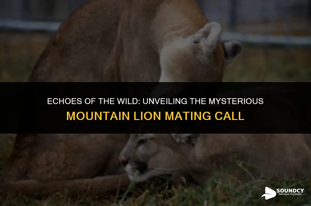 what does a mountain lion mating call sound like