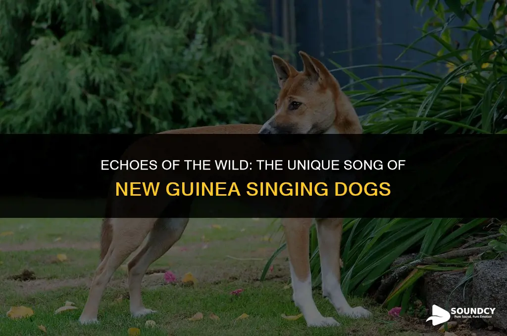 what does a new guinea singing dog sound like