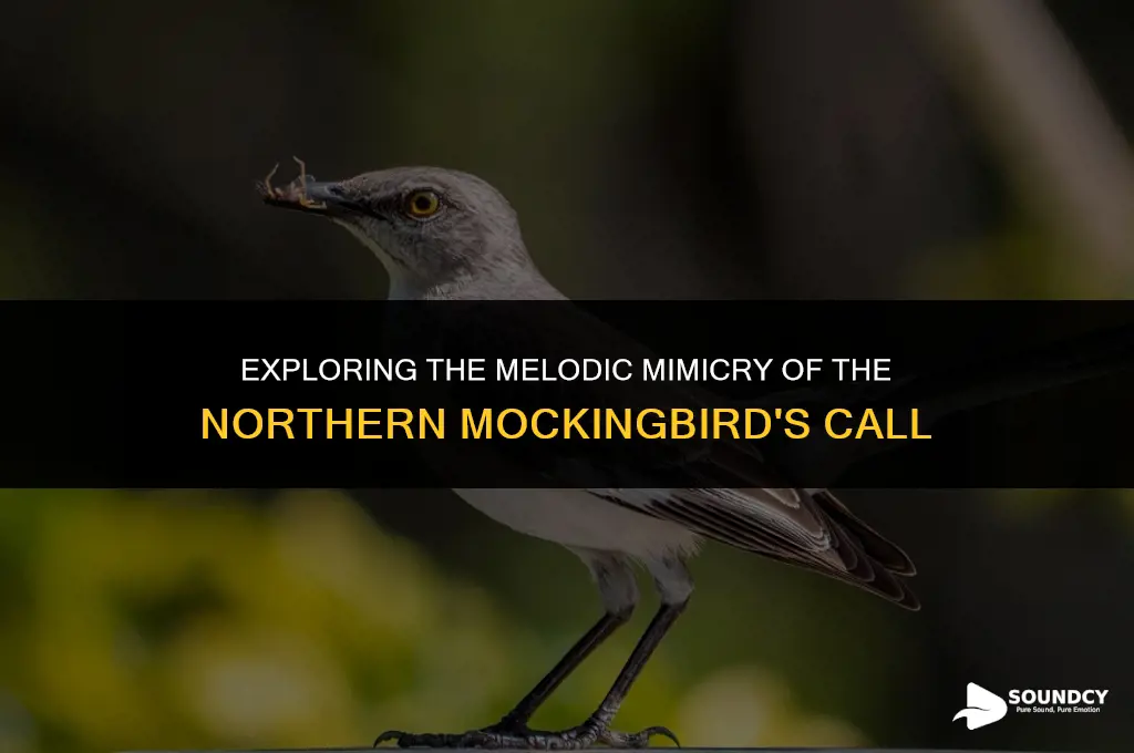 what does a nothern mockingbird call note sounds like
