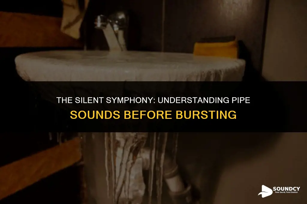 what does a pipe sound like before it bursts