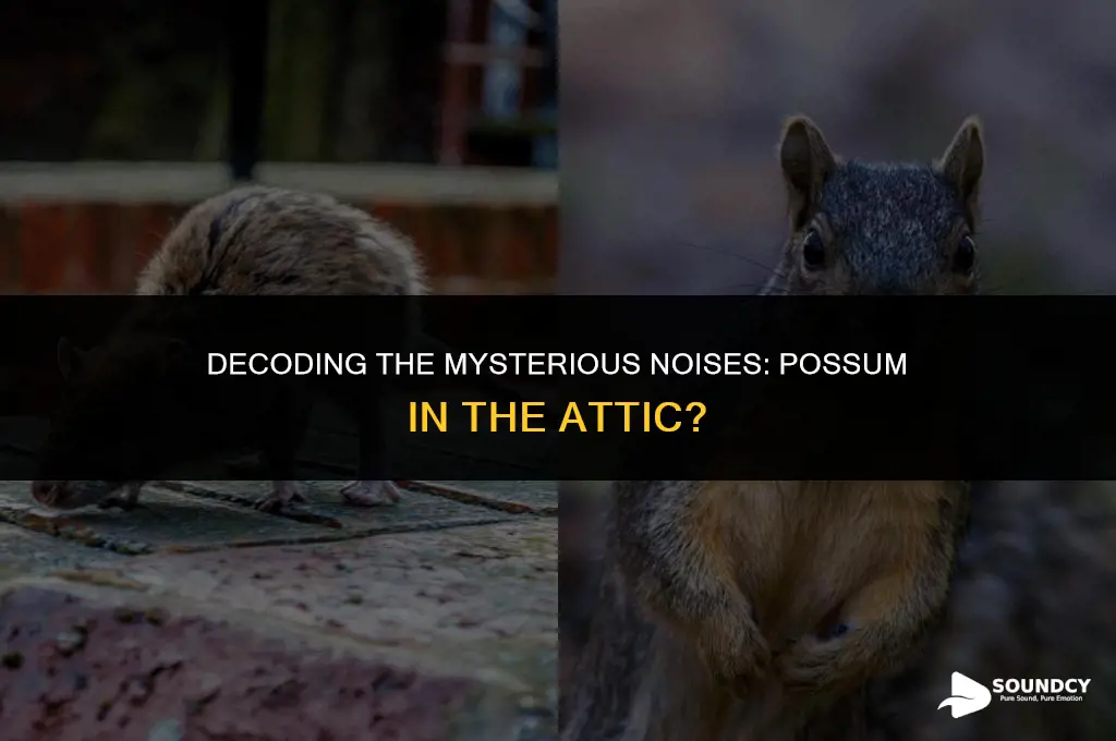 what does a possum in the attic sound like