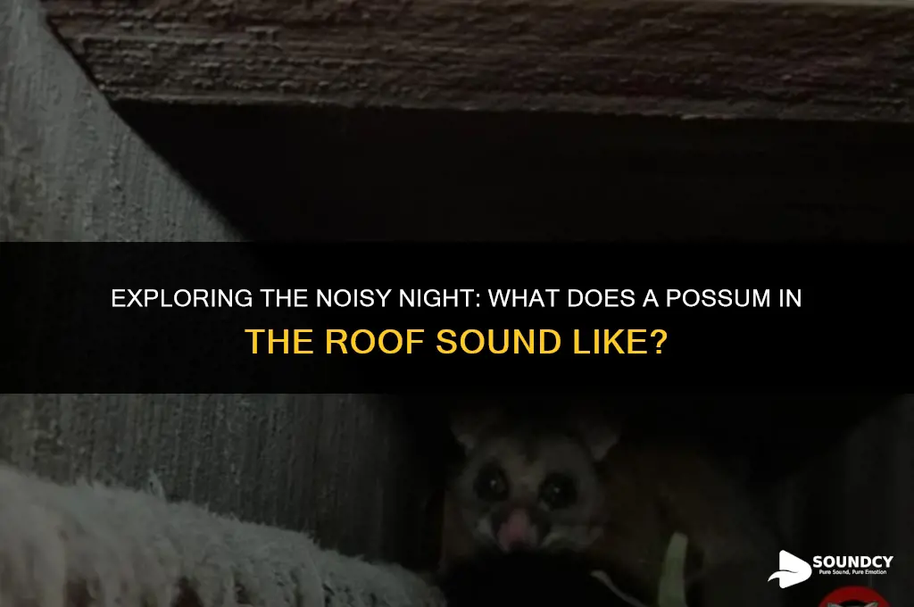 what does a possum in the roof sound like