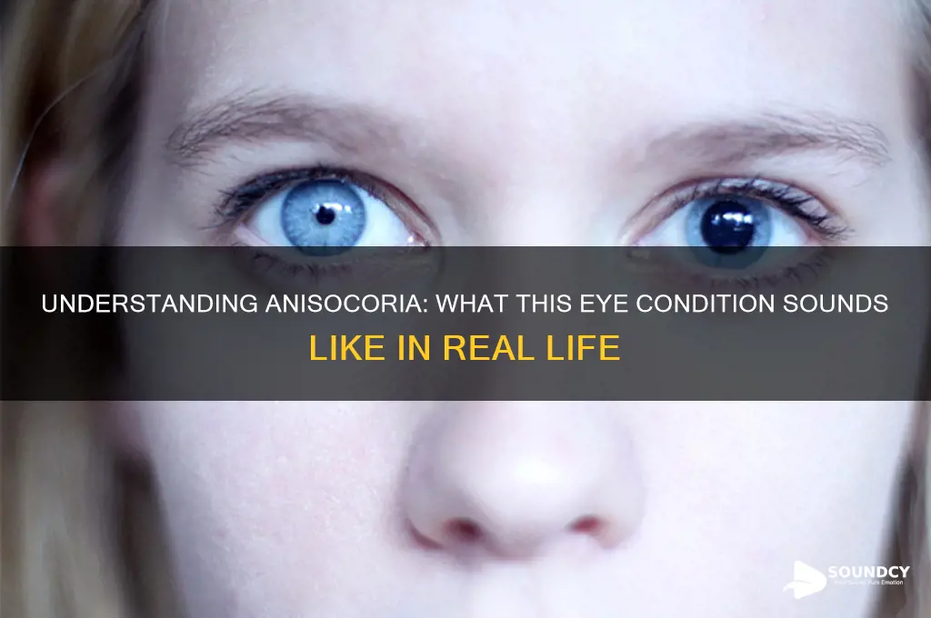 what does anisocoria sound like