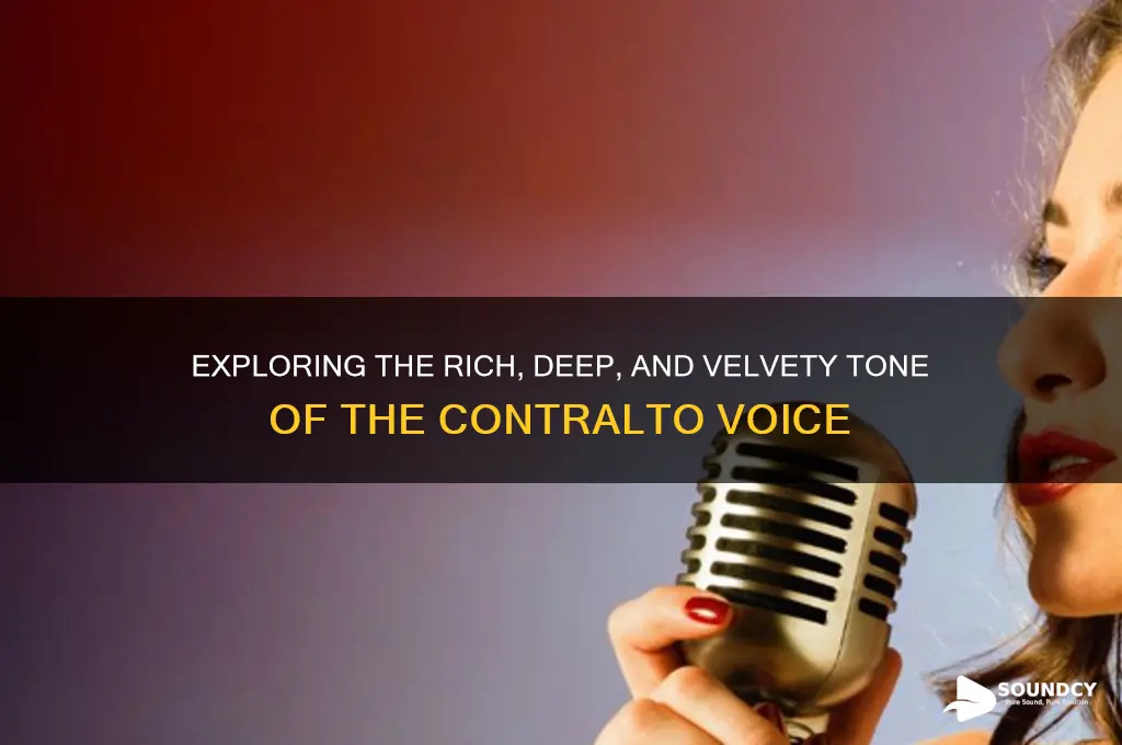 what does contralto sound like