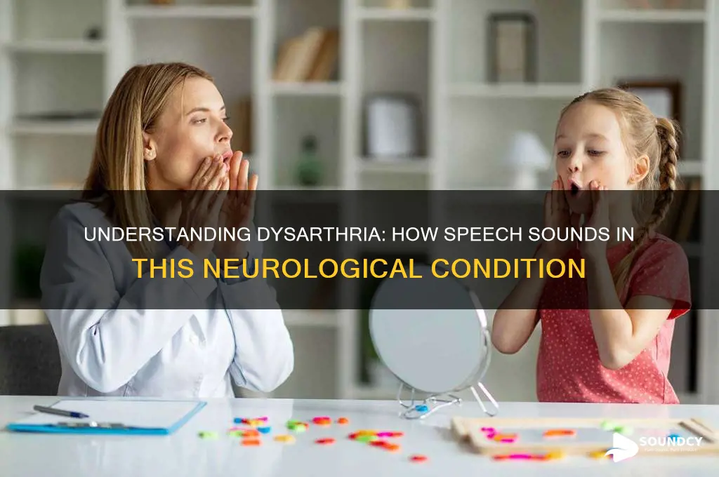 what does dysarthria sound like