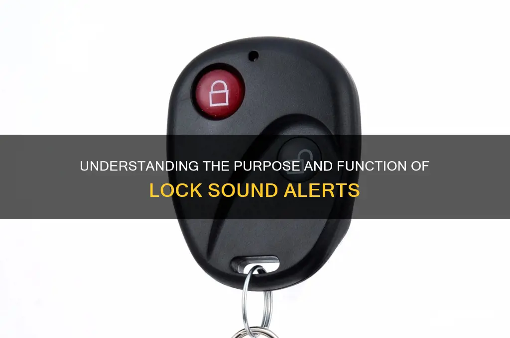 what does lock sound do