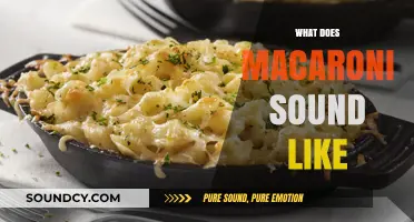 What Does Macaroni Sound Like? Exploring the Audible World of Pasta