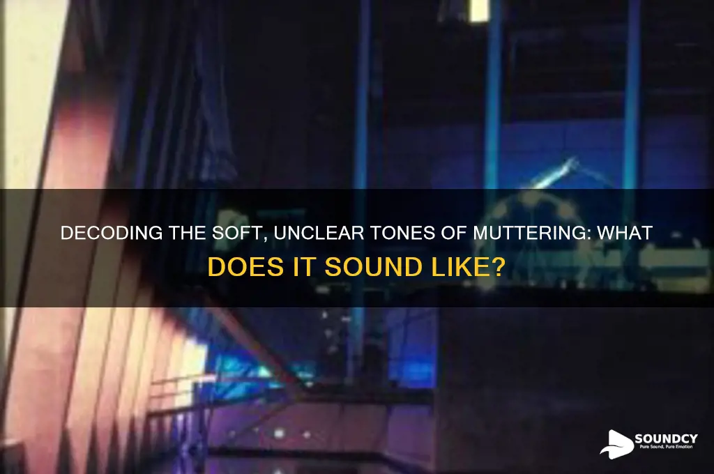 what does muttering sound like