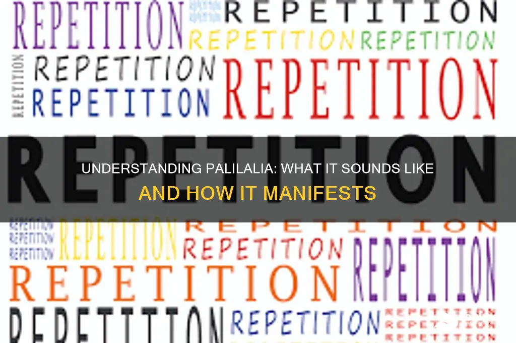 what does palilalia sound like