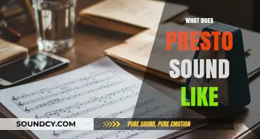 Exploring Presto's Sonic Essence: A Musical Tempo's Unique Auditory Signature