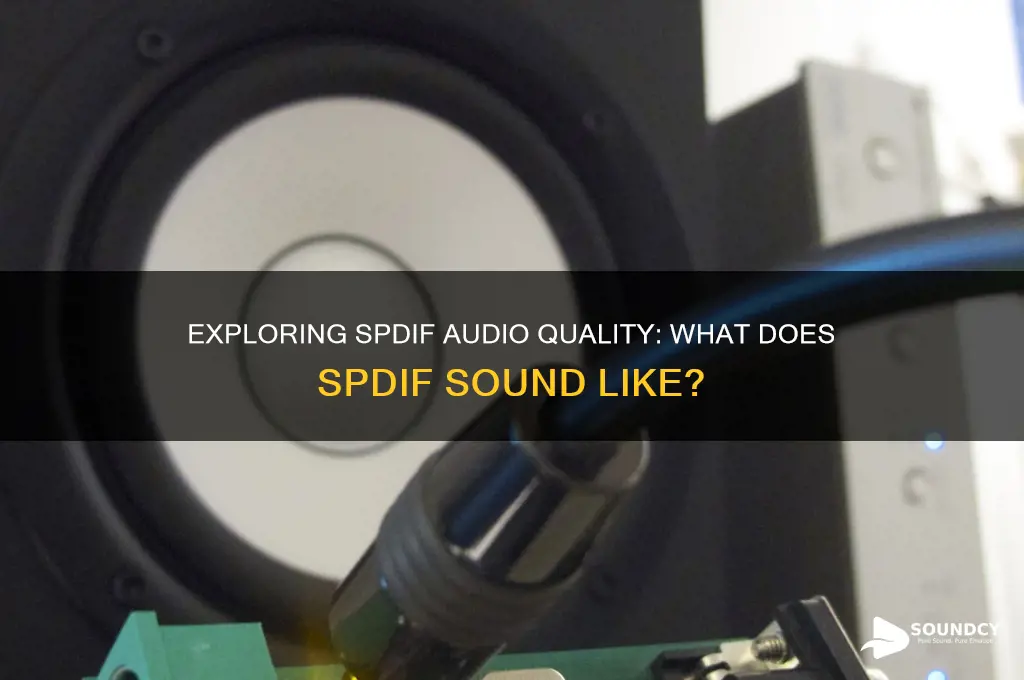 what does spdif sound like