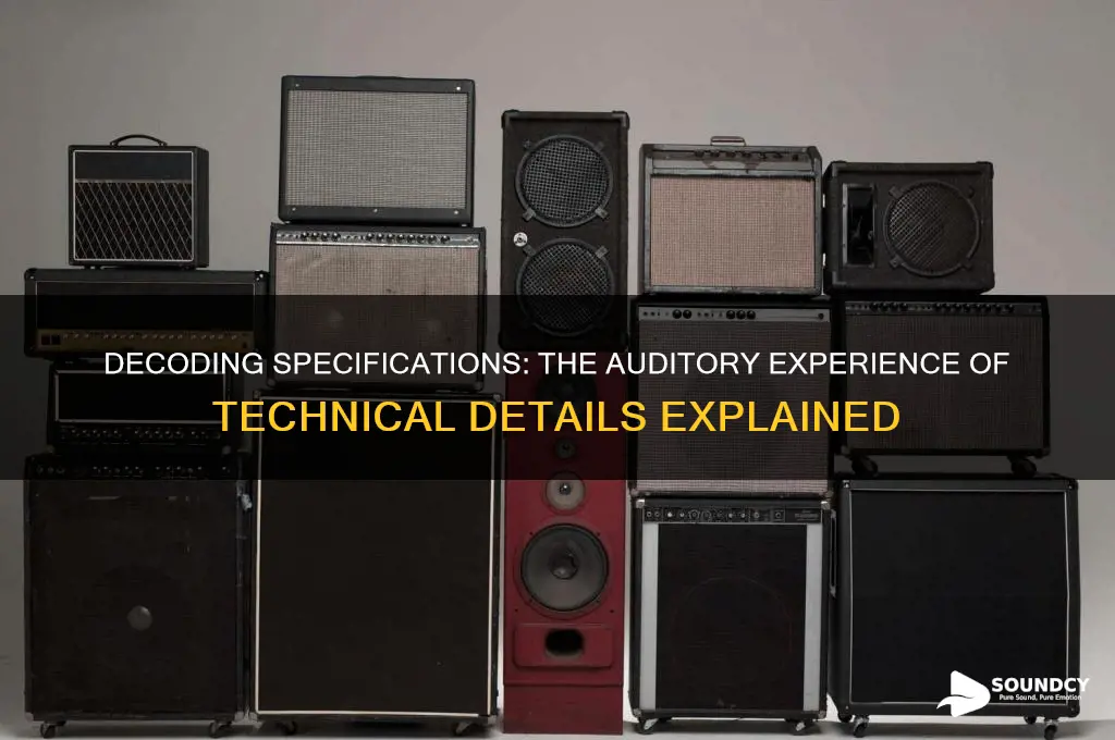 what does specifications sound like
