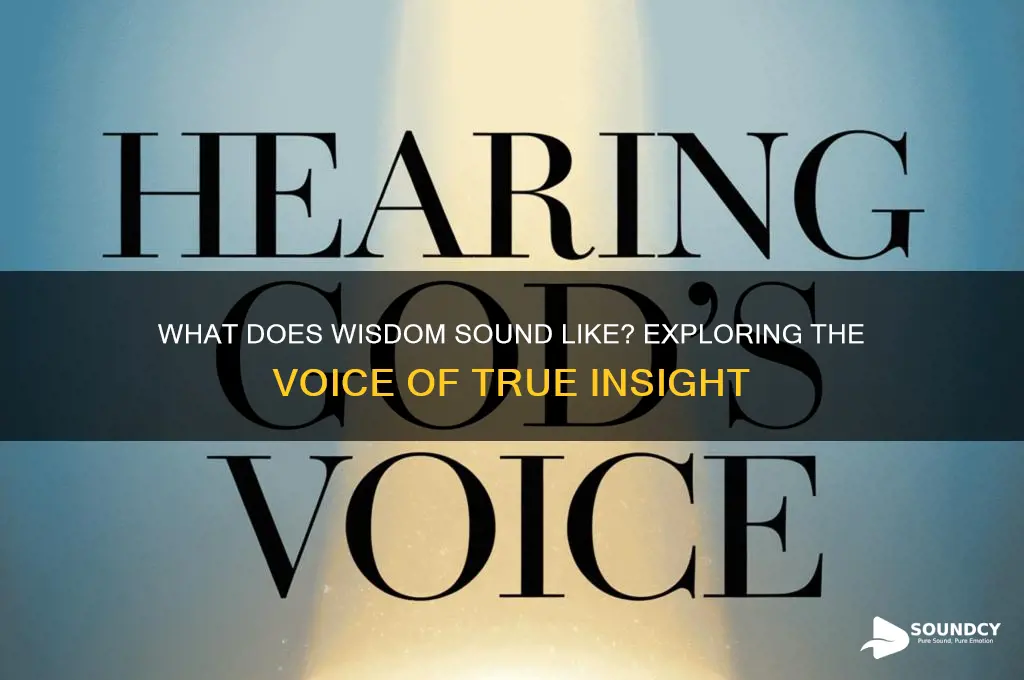 what does widsom sound like
