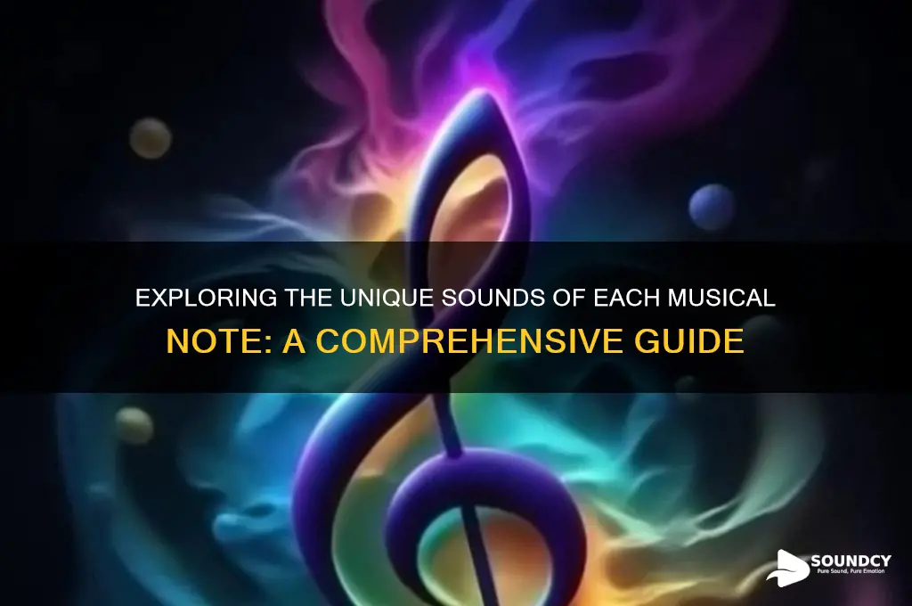 what each note sounds like