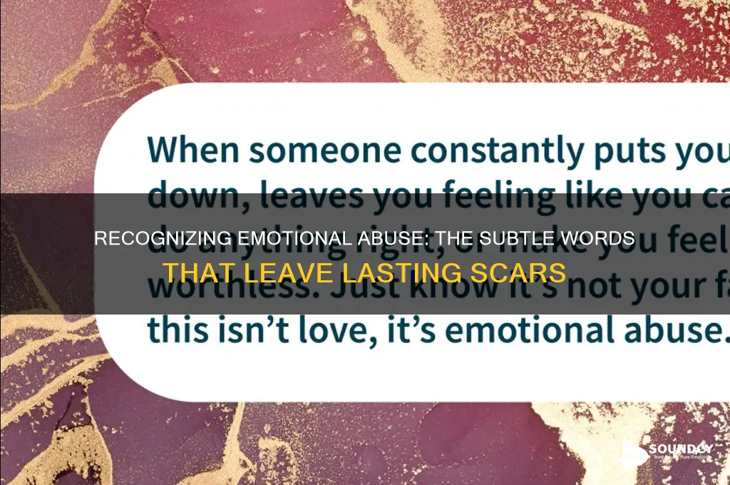 what emotional abuse sounds like