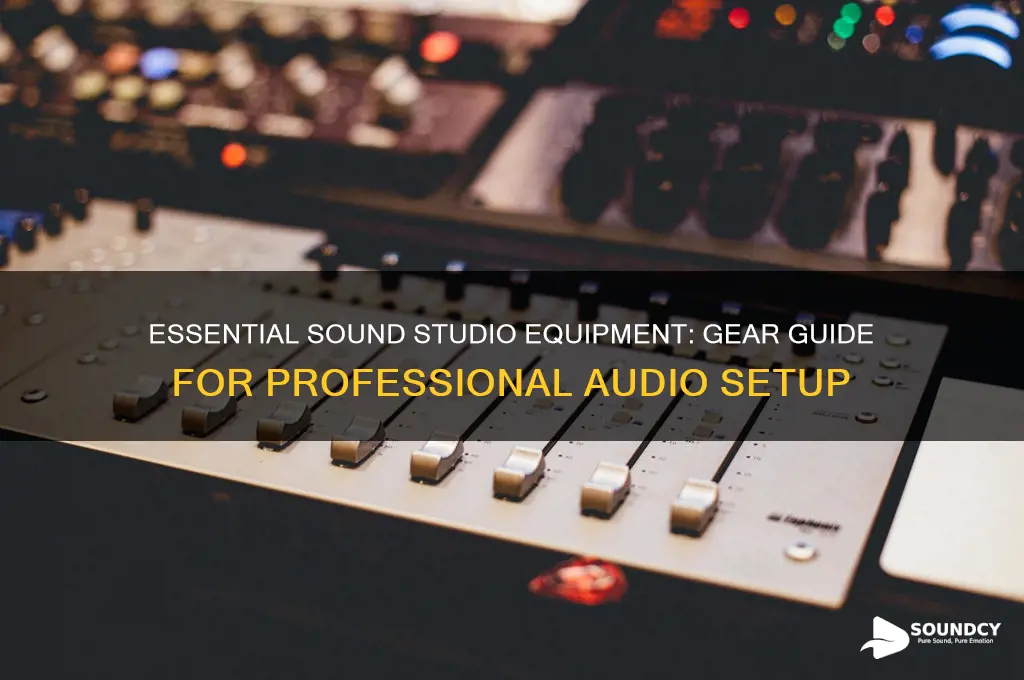 what equipment for sound studio