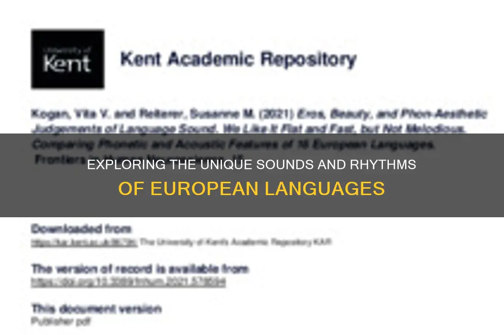 what european languages sound like