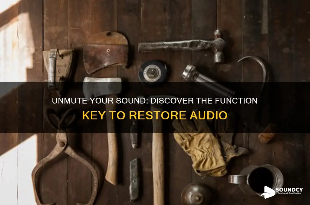 what function key unmutes sound