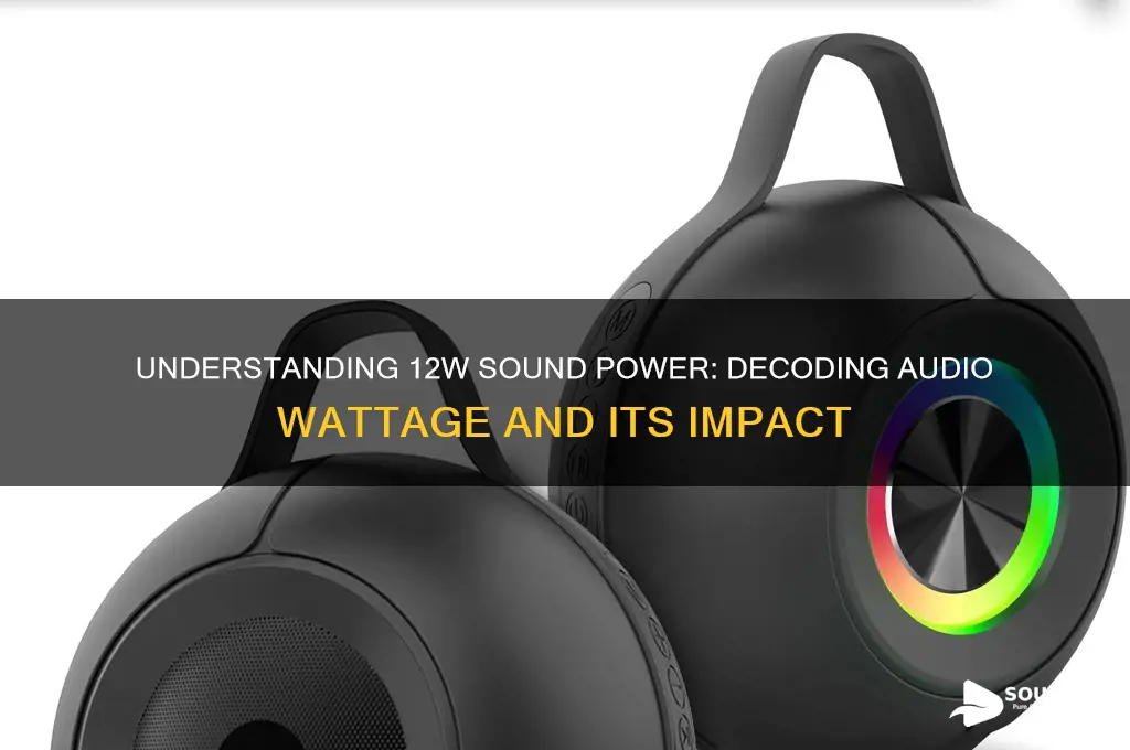 what is 12w in sound