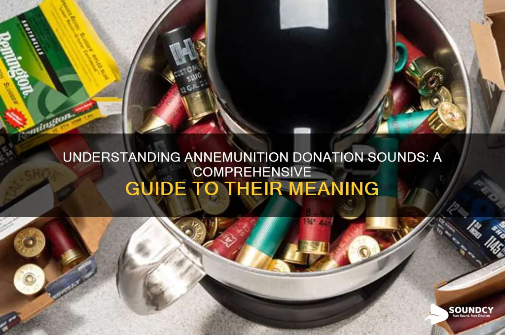 what is annemunition donation sounds