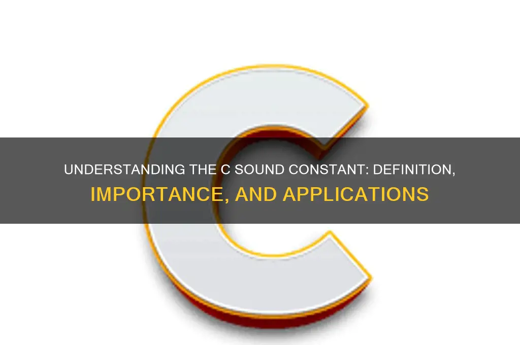 what is c sound constant