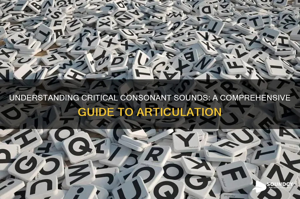 what is critical consonant sounds