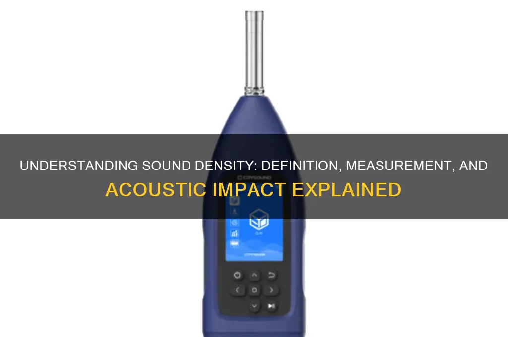 what is density in sound