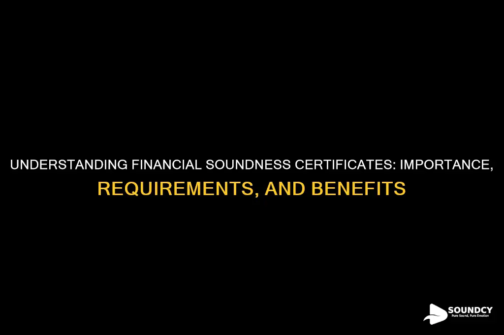 what is financial soundness certificate
