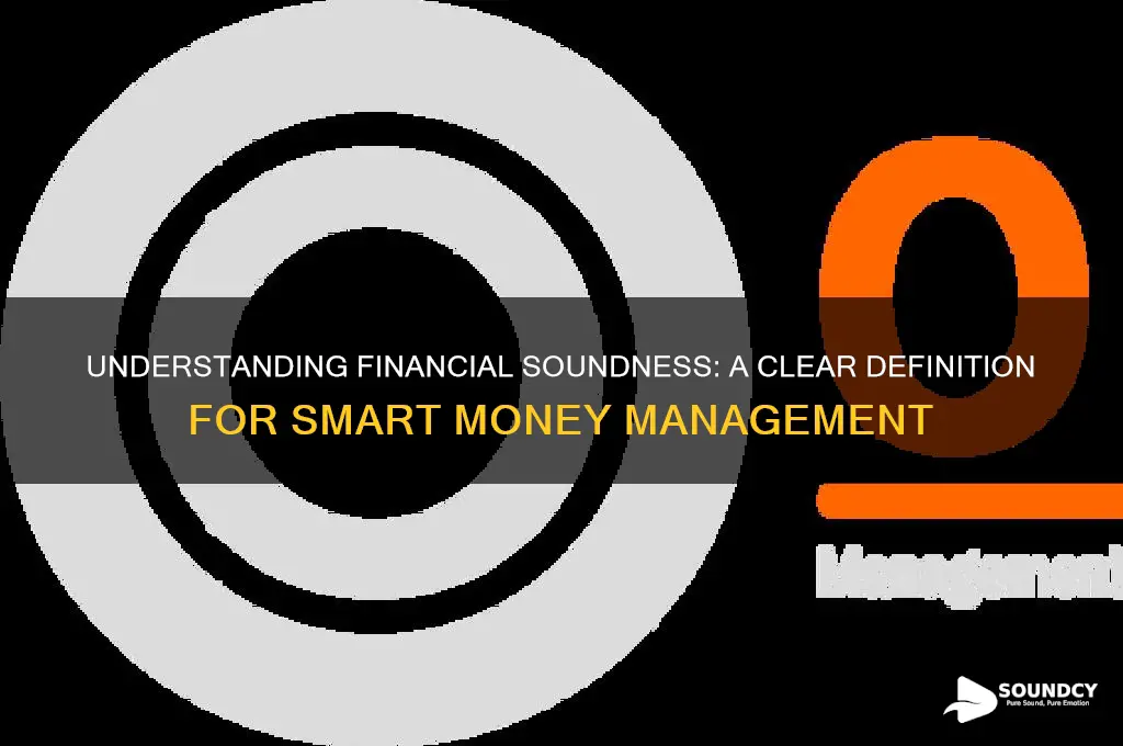 what is financially sound definition