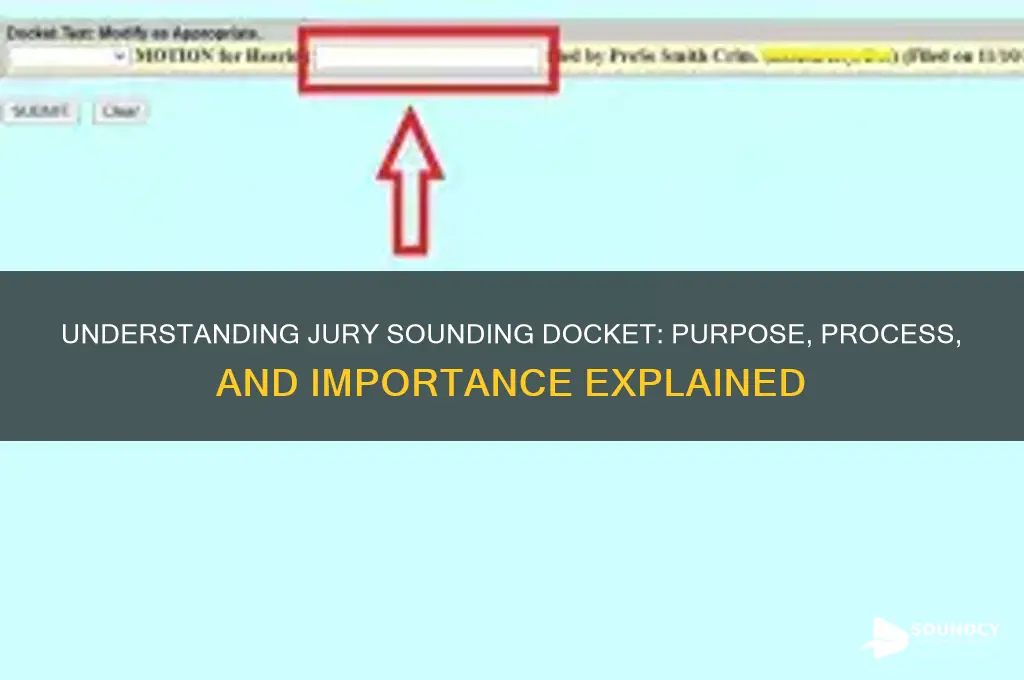 what is jury sounding docket