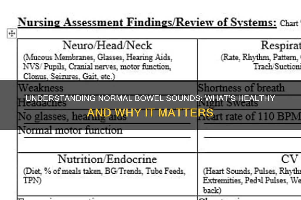 what is normal bowel sounds